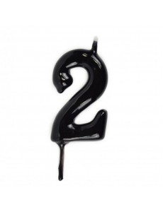 Vela Número 2 Preto